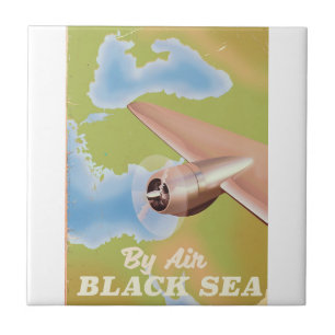 Das Schwarze Meer Reiseplakat Fliese
