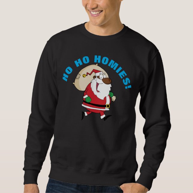 Das schwarze Santa-Shirt Sweatshirt (Vorderseite)
