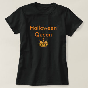 Das schwarze T-Shirt der Halloween-Königin-Frauen