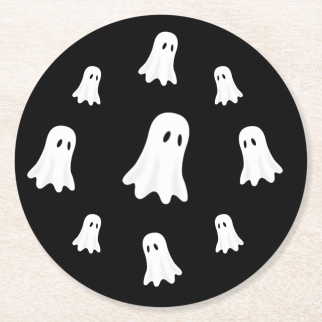 Das schwebende Ghost- Runder Pappuntersetzer (Vorderseite)