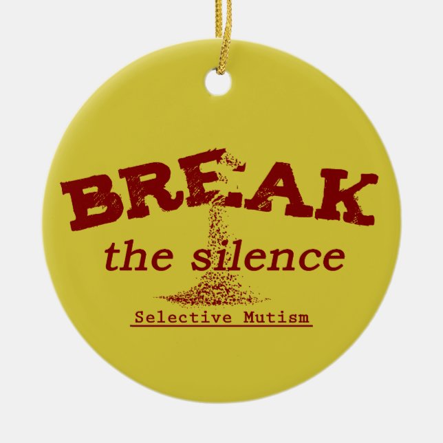Das Schweigen brechen Keramik Ornament (Vorne)