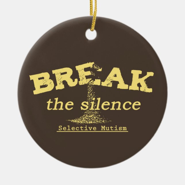 Das Schweigen brechen Keramik Ornament (Vorne)
