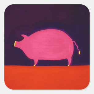 Das Schwein 1998 Quadratischer Aufkleber