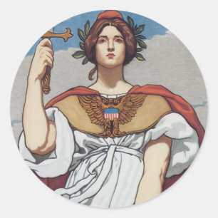 Das Schwert wird Gezeichnet, die Marine hält es au Runder Aufkleber