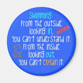 Das Schwimmbad mit Ausblick Magnet