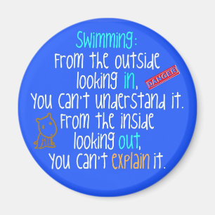 Das Schwimmbad mit Ausblick Magnet