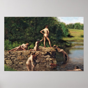 Das Schwimmbad von Thomas Eakins Poster