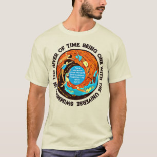 Das Schwimmen des Flusses der Zeit Philosophisch T-Shirt