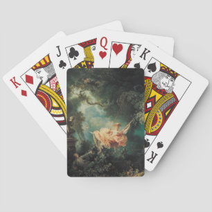 DAS SCHWIMMEN, grünes Rosa Spielkarten