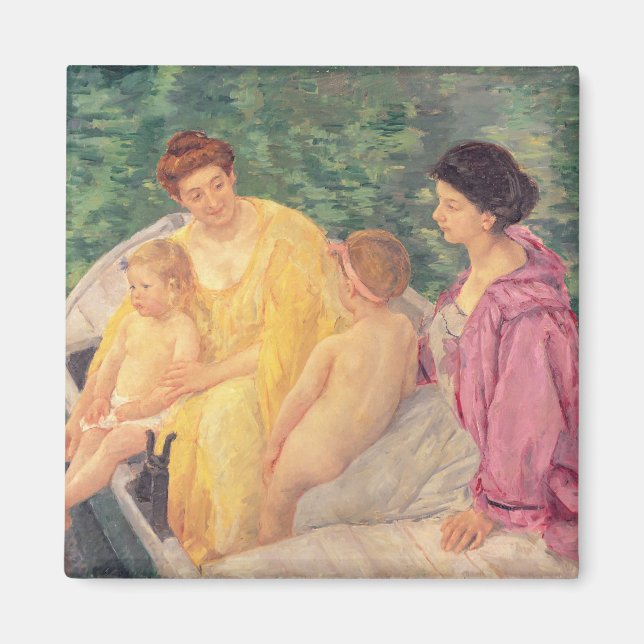 Das Schwimmen oder zwei Mütter und ihre Kinder auf Magnet (Vorne)