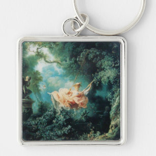 DAS SCHWIMMENDE, grüne Rosa Schlüsselanhänger