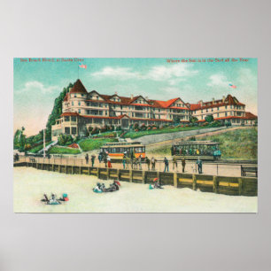 Das Sea Beach Hotel vom Strand Poster