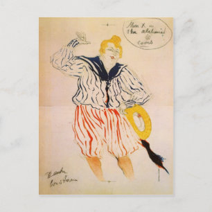 Das Seemannslied von Toulouse-Lautrec Postkarte