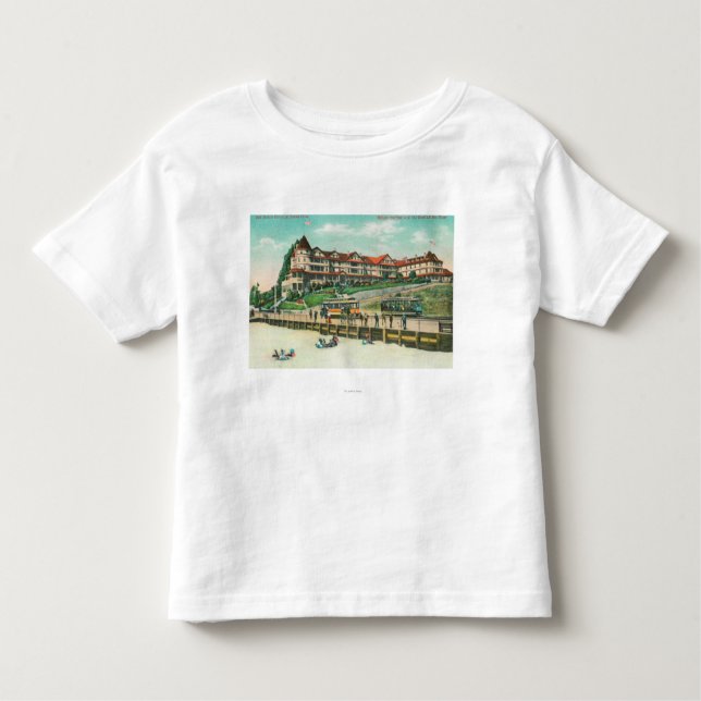 Das Seestrand-Hotel vom Strand Kleinkind T-shirt (Vorderseite)
