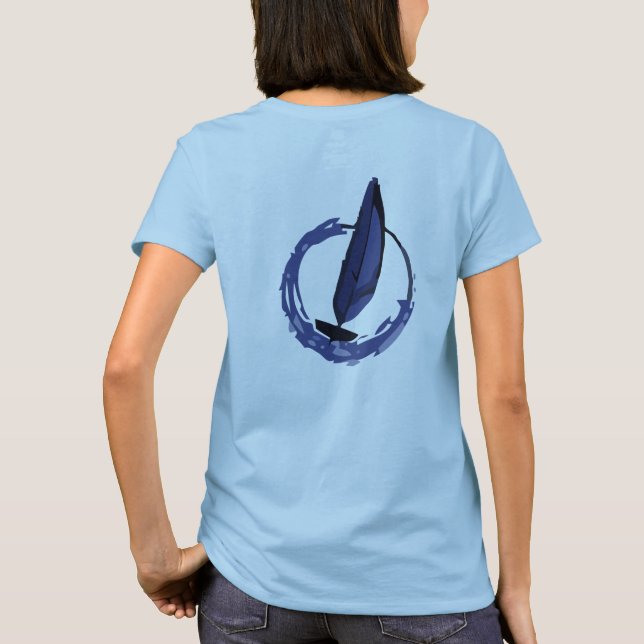 Das Segelboot Tohidu Frauen, das T-Shirt läuft (Rückseite)