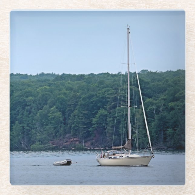 Das Segelleben Glasuntersetzer (Vorderseite)