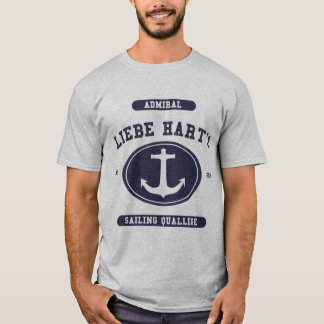Das Segeln Quallege des Hirschs des Admirals-Liebe T-Shirt
