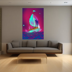 Das Segelschiff AI Art Poster