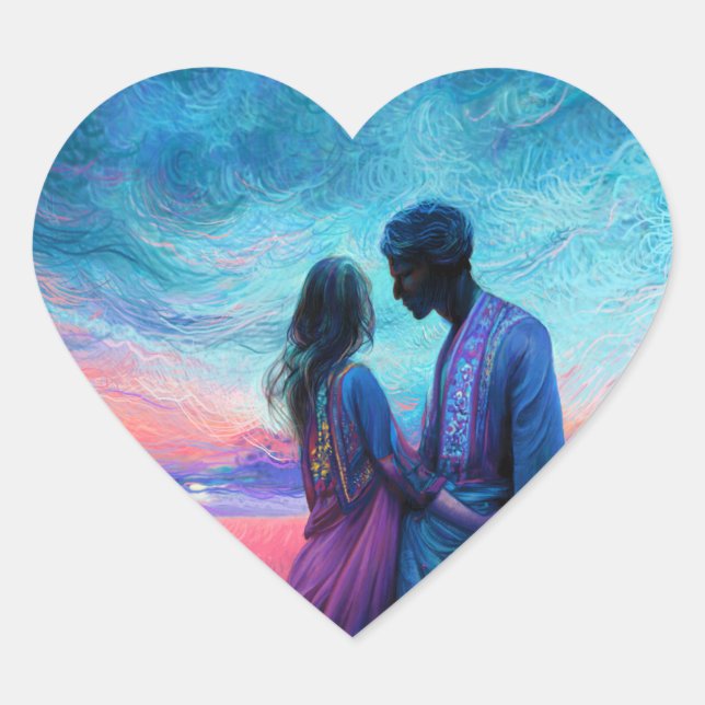 "Das Sehen"-Aufkleber Herz-Aufkleber (Vorderseite)