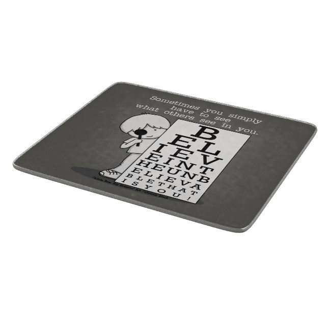 Das Sehen ist Glauben-Auge Diagramm Schneidebrett (Ecke)