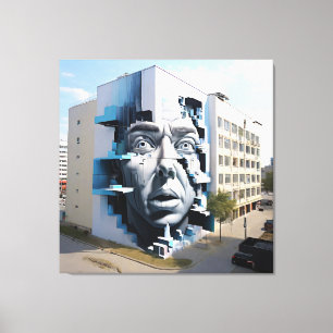 Das sehenswerte Gesicht Leinwanddruck