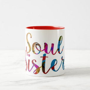 DAS SEHR BESONDERE **SOUL SISTER'S** ZweittonKAFFE Zweifarbige Tasse