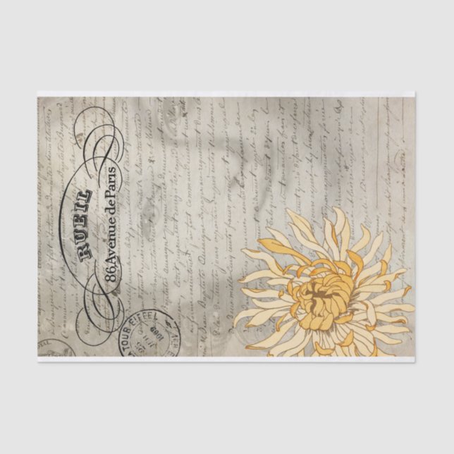 Das Seidenpapier Damen-Decoupage (Vorderseite)