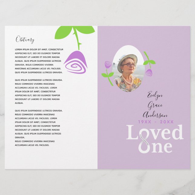 Das Service-Programm "Love One Lavender Rose" Flyer (Vorne)