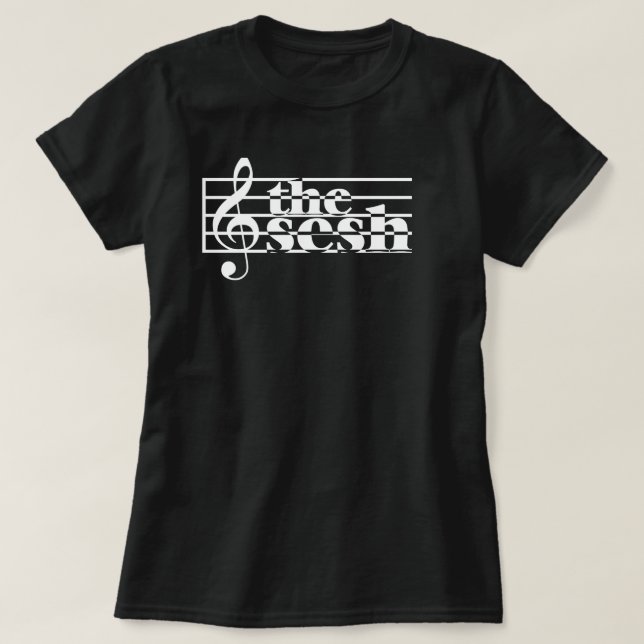"Das sesh" der Frauen musikalische Skala T-Shirt (Design vorne)