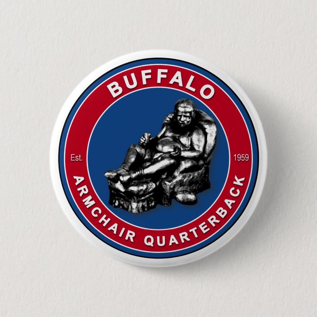 Das Sessel Quarterback Buffalo Football Buttone Button (Vorderseite)