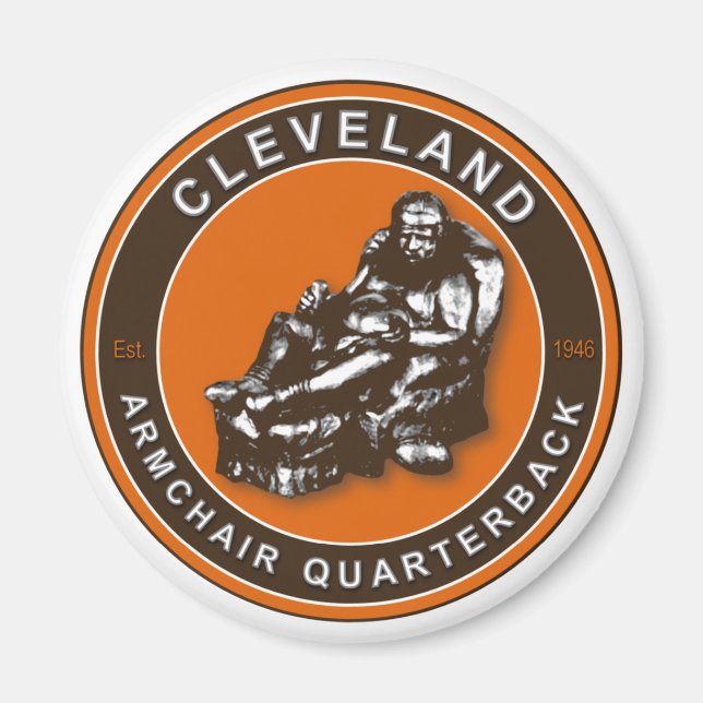 Das Sessel Quarterback Cleveland Football Magnet (Vorne)