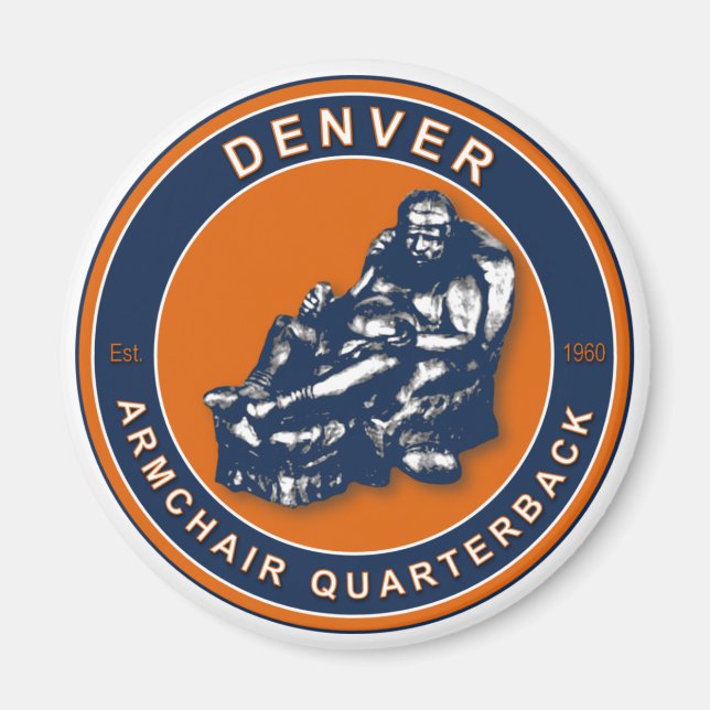 Das Sessel Quarterback - Denver Football Magnet (Vorne)
