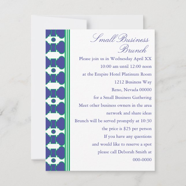 Das Shannon-Muster Einladung (Vorderseite)