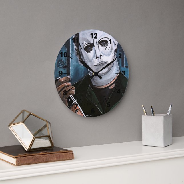 Das Shape-Gemälde von Alfred Fox Große Wanduhr (Büro)