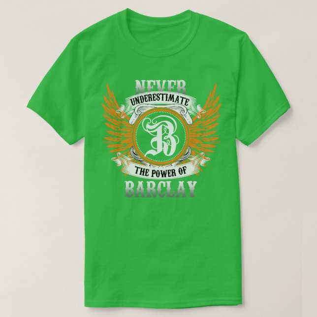 Das Shirt Barclay Name unterschätzt niemals den Po (Design vorne)