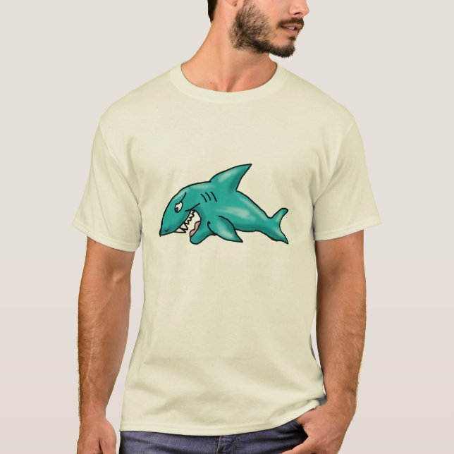 Das Shirt der blauer Haifisch-Männer (Vorderseite)