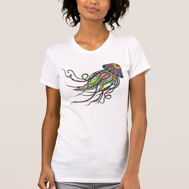 Das Shirt der elektrischen Quallen-Frauen (Vorderseite)