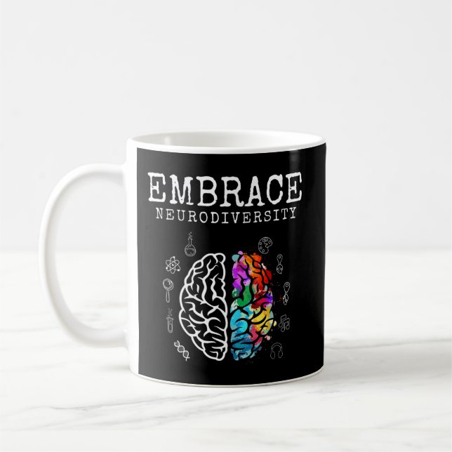 Das Shirt der Neurovielfalt einbeziehen. Dieser co Kaffeetasse (Links)