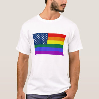 Das Shirt der Regenbogen USA-Flaggenmänner