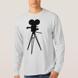 Das Shirt der Retro Film-Kamera-Silhouette-Männer