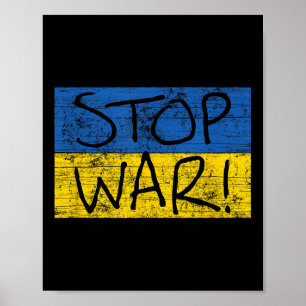Das Shirt der ukrainischen Flagge beendet Krieg in Poster