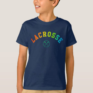 Das Shirt des Lacrossekindes - bunter gebogener