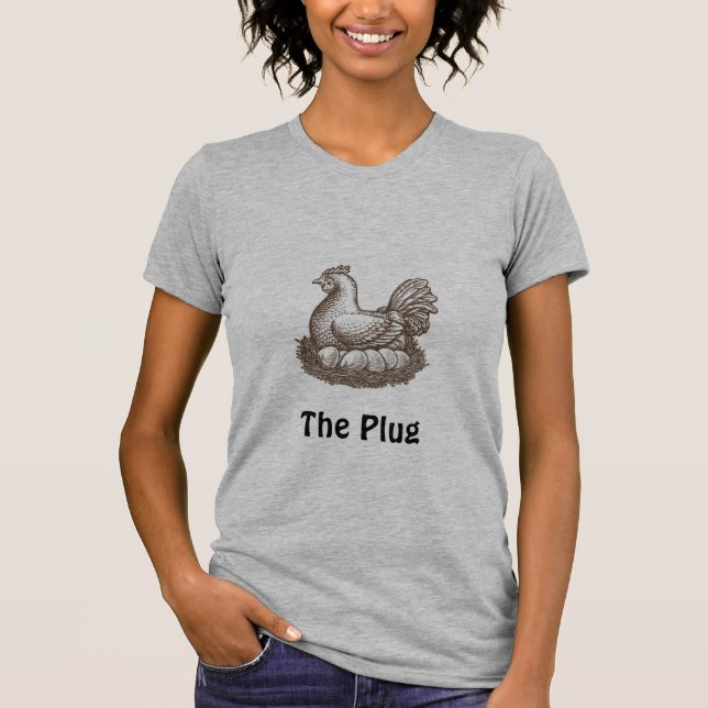 das Shirt des Plug-Hühners (Vorderseite)