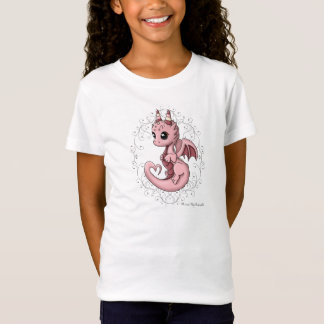 Das Shirt des rosa Liebe-Drache-Mädchens