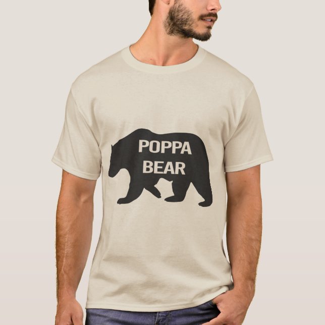 Das Shirt "Pappa-Bärn-" der neuen Vater-Männer (Vorderseite)