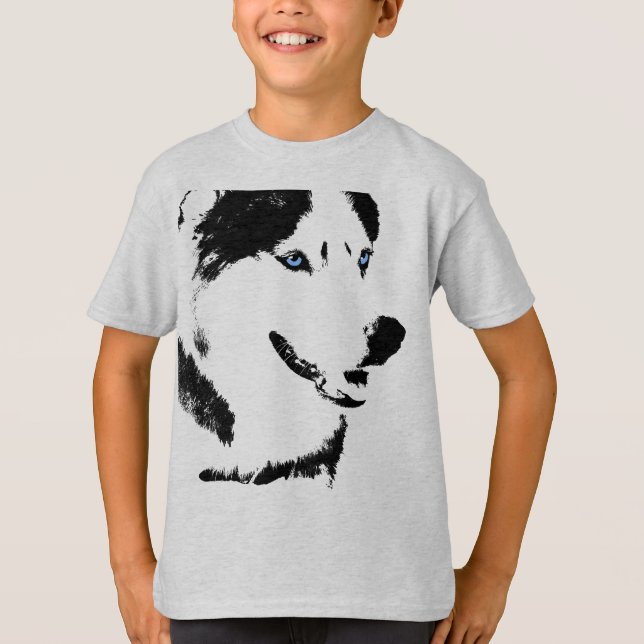 Das Shirt-Schlitten-Hundekindes des Mädchens die T-Shirt (Vorderseite)