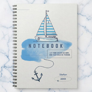 Das "Shore-ly" inspirierte nautische Journal Notizblock