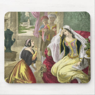 Das sichernde hebräische Mädchen, das auf Naaman Mousepad