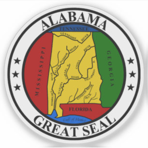 Das Siegel des Staat von Alabama Aufkleber