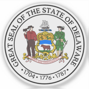 Das Siegel des Staat von Delaware Aufkleber